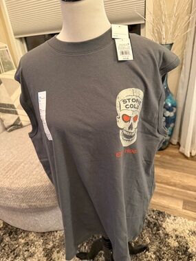 Target Gray Graphic Muscle Tee - Boxy Fit